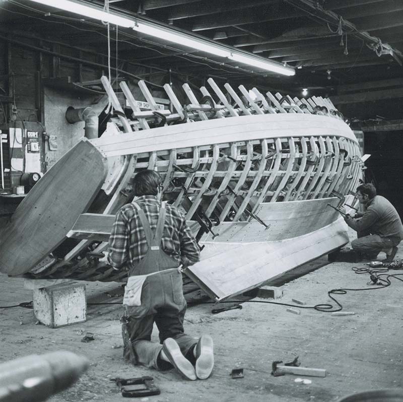 Constructing the wooden Senior - EM Crosby Boat Works - Custom Boat ...